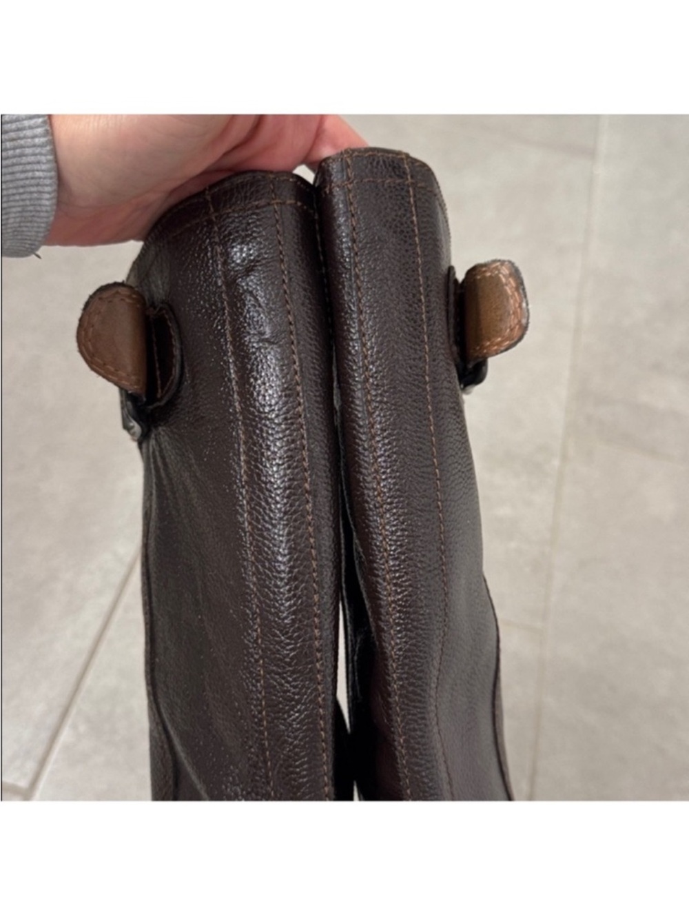BOC Born Concept Leather Tall Riding Boots Sz 6.5 Brown Equestrian Comfy - Picture 7 of 12